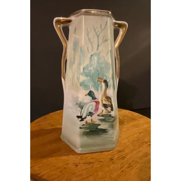 Vintage Royal Nippon Two Handle Hand Painted Vase - Picture 1 of 5